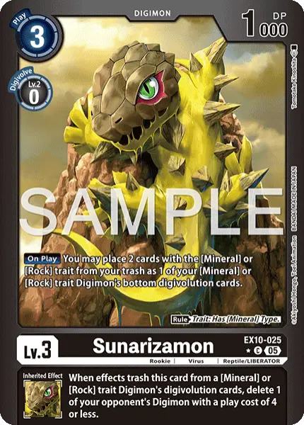 Digimon TCG Card 'EX10-025_P1' 'Sunarizamon'