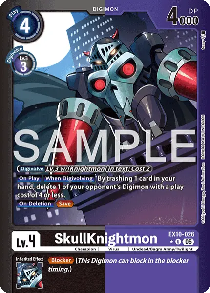 Digimon TCG Card 'EX10-026_P1' 'SkullKnightmon'