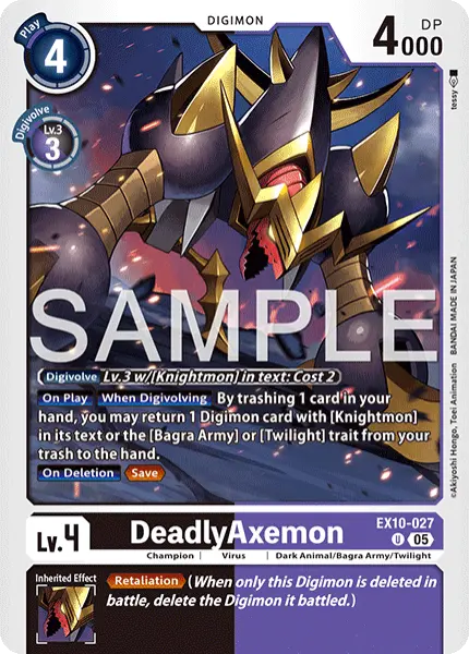 Digimon TCG Card 'EX10-027' 'DeadlyAxemon'