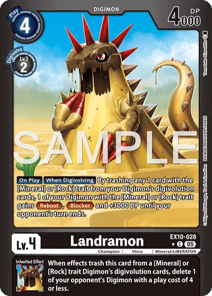 Digimon TCG Card 'EX10-028_P1' 'Landramon'