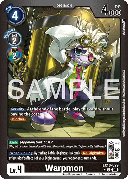 Digimon TCG Card 'EX10-029_P1' 'Warpmon'