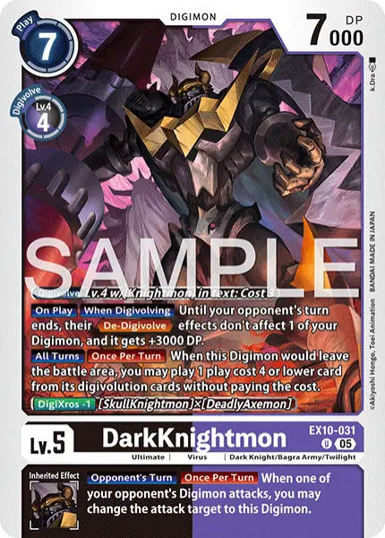 Digimon TCG Card 'EX10-031' 'DarkKnightmon'