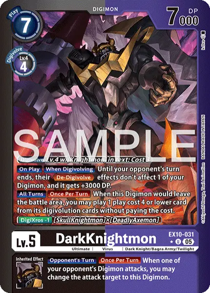 Digimon TCG Card 'EX10-031_P1' 'DarkKnightmon'