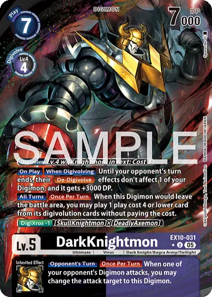 Digimon TCG Card 'EX10-031_P2' 'DarkKnightmon'
