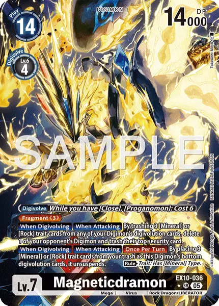Digimon TCG Card 'EX10-036_P1' 'Magneticdramon'