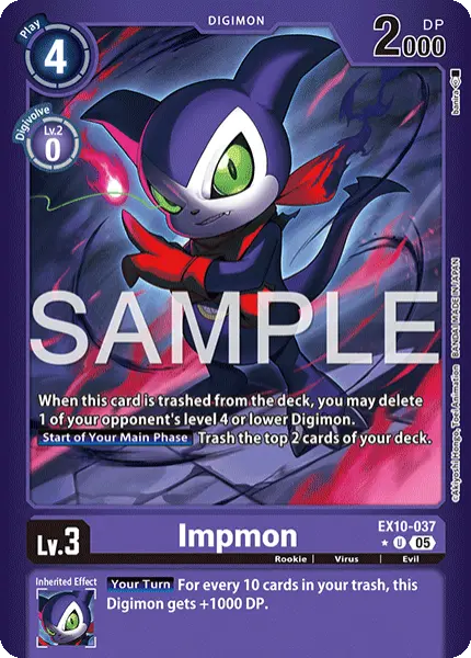 Digimon TCG Card 'EX10-037_P1' 'Impmon'