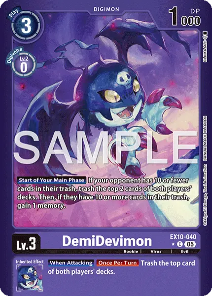 Digimon TCG Card 'EX10-040_P1' 'DemiDevimon'