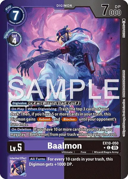 Digimon TCG Card 'EX10-050_P1' 'Baalmon'