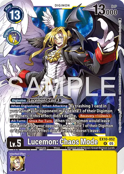 Digimon TCG Card 'EX10-052' 'Lucemon: Chaos Mode'