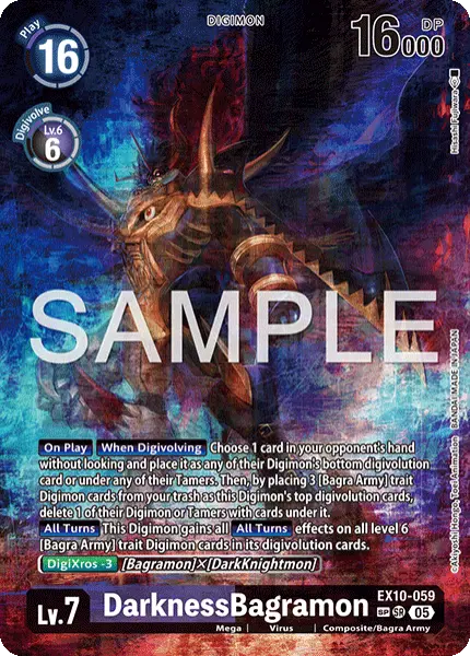 Digimon TCG Card 'EX10-059_P2' 'DarknessBagramon'
