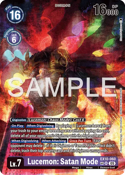 Digimon TCG Card 'EX10-060_P2' 'Lucemon: Satan Mode'