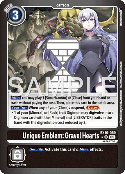 Digimon TCG Card 'EX10-069_P1' 'Unique Emblem: Gravel Hearts'
