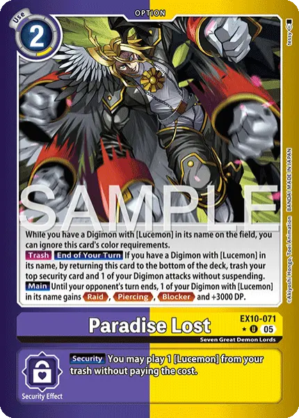 Digimon TCG Card 'EX10-071_P1' 'Paradise Lost'