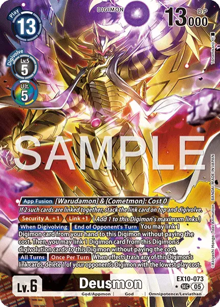 Digimon TCG Card 'EX10-073_P1' 'Deusmon'