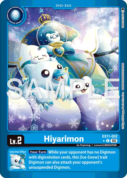 Digimon TCG Card 'EX11-002_P1' 'Hiyarimon'