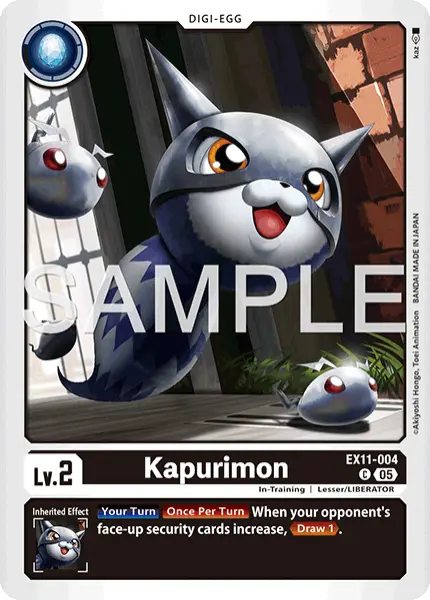Digimon TCG Card 'EX11-004' 'Kapurimon'