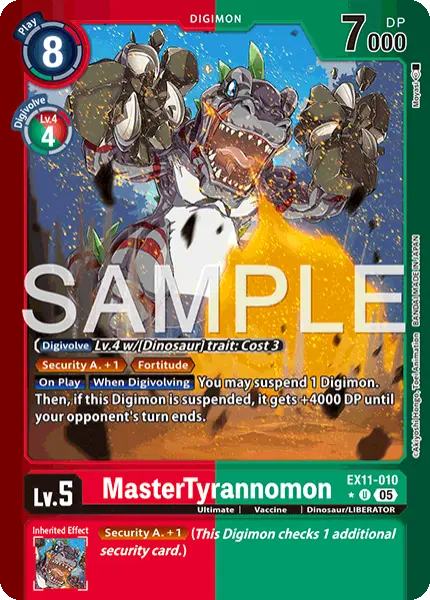 Digimon TCG Card 'EX11-010_P1' 'MasterTyrannomon'