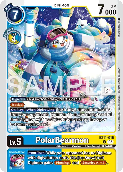 Digimon TCG Card 'EX11-016' 'PolarBearmon'