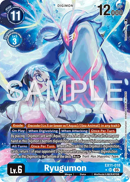 Digimon TCG Card 'EX11-018_P1' 'Ryugumon'