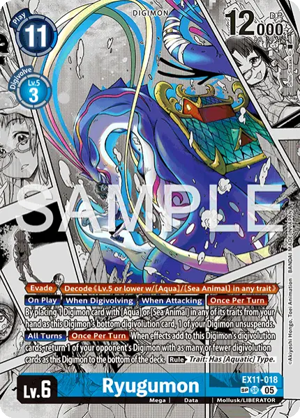 Digimon TCG Card 'EX11-018_P2' 'Ryugumon'