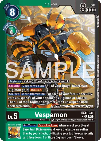 Digimon TCG Card 'EX11-031_P1' 'Vespamon'