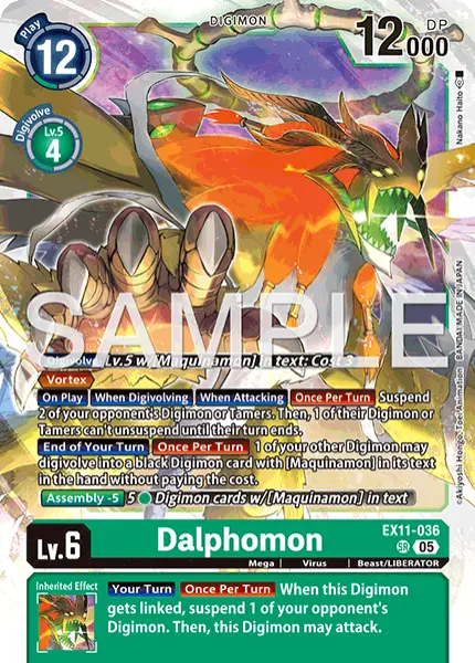 Digimon TCG Card 'EX11-036' 'Dalphomon'