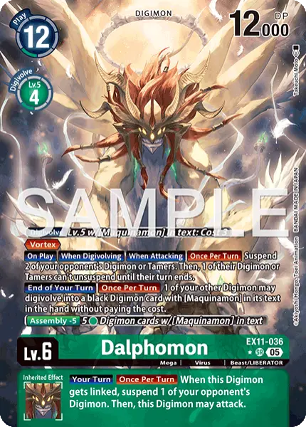 Digimon TCG Card 'EX11-036_P1' 'Dalphomon'