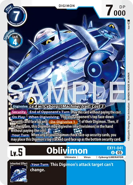 Digimon TCG Card 'EX11-041' 'Oblivimon'