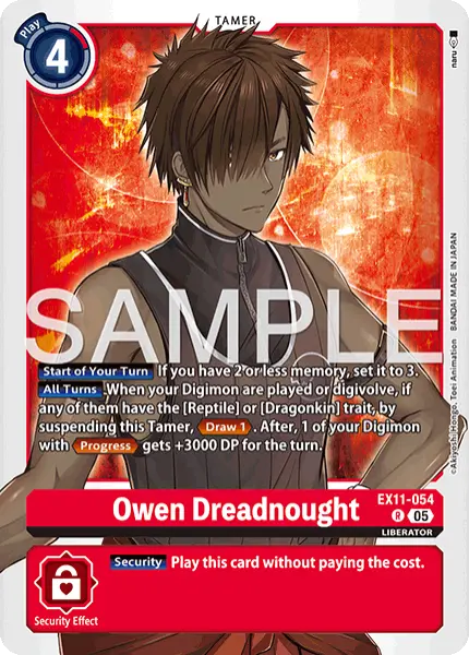 Digimon TCG Card 'EX11-054' 'Owen Dreadnought'