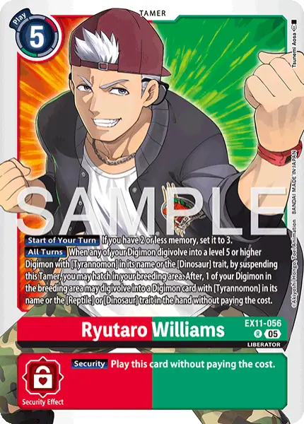 Digimon TCG Card 'EX11-056' 'Ryutaro Williams'