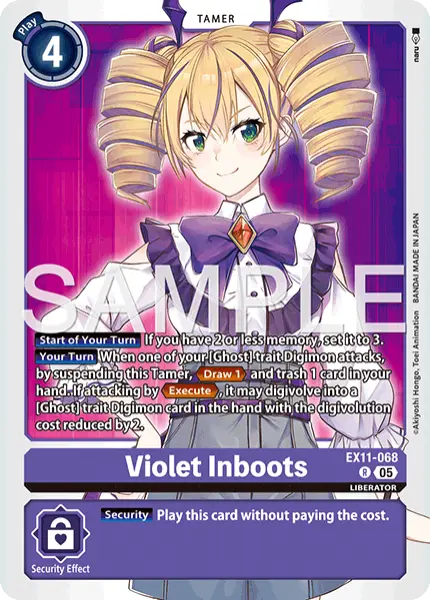Digimon TCG Card 'EX11-068' 'Violet Inboots'