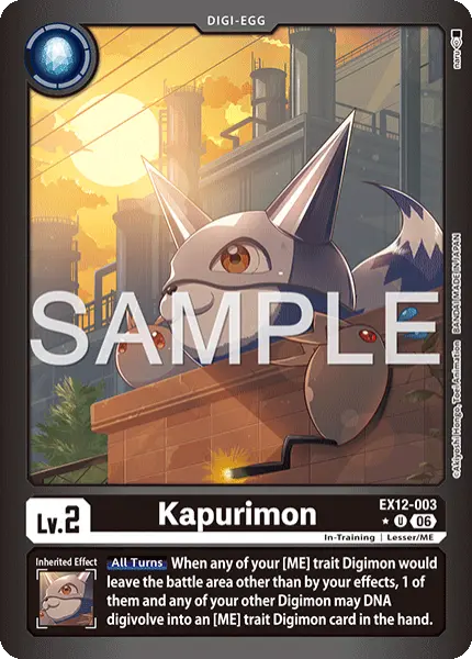 Digimon TCG Card 'EX12-003_P1' 'Kapurimon'