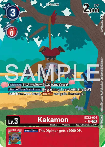 Digimon TCG Card 'EX12-006_P1' 'Kakamon'
