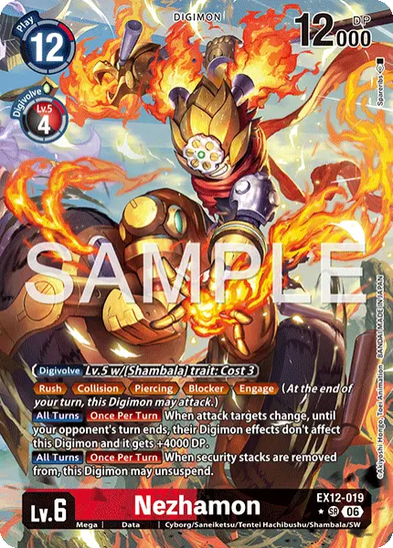 Digimon TCG Card 'EX12-019_P1' 'Nezhamon'