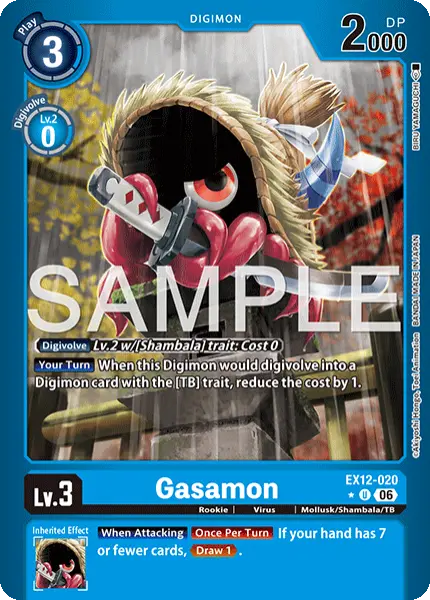 Digimon TCG Card 'EX12-020_P1' 'Gasamon'