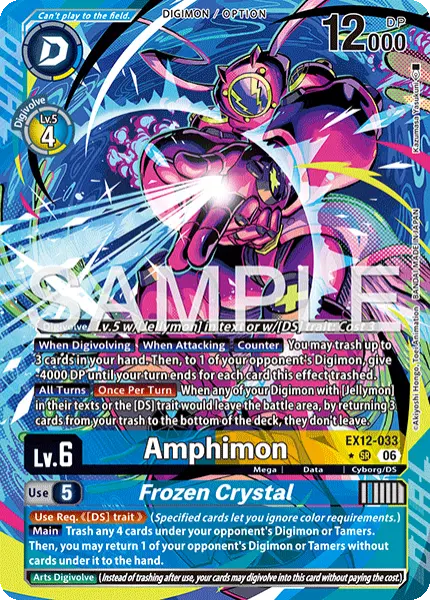 Digimon TCG Card 'EX12-033' 'Amphimon Frozen Crystal'