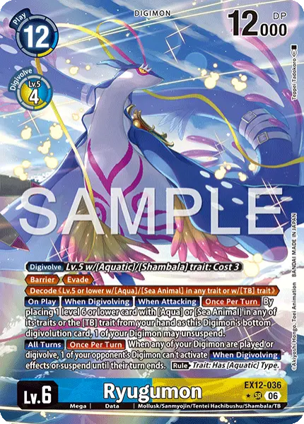 Digimon TCG Card 'EX12-036_P1' 'Ryugumon'