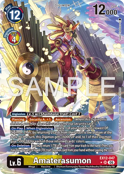 Digimon TCG Card 'EX12-047_P1' 'Amaterasumon'