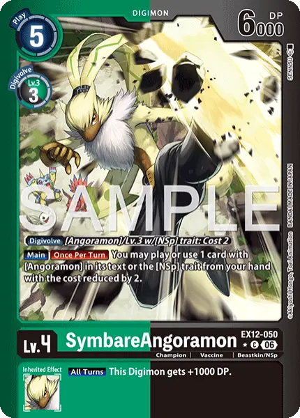 Digimon TCG Card 'EX12-050_P1' 'SymbareAngoramon'