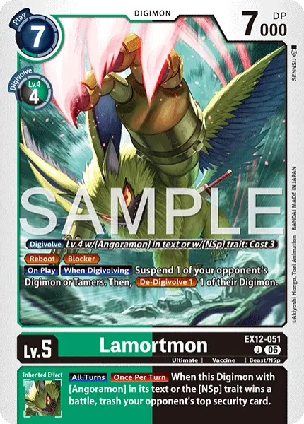 Digimon TCG Card 'EX12-051' 'Lamortmon'