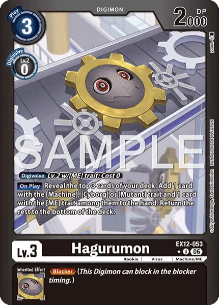Digimon TCG Card 'EX12-053_P1' 'Hagurumon'