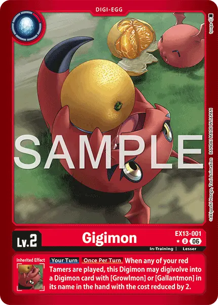 Digimon TCG Card 'EX13-001_P1' 'Gigimon'