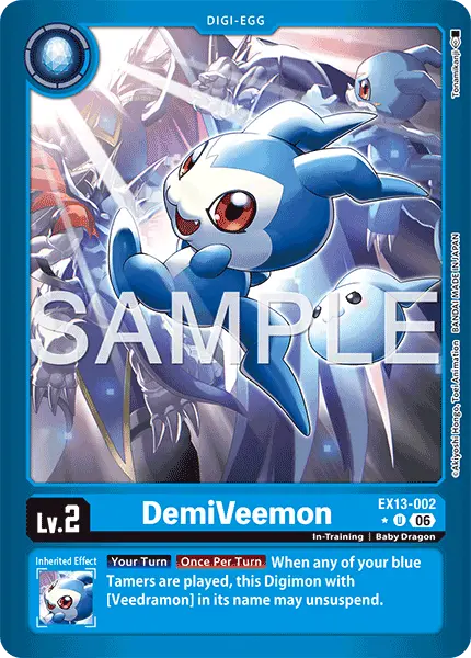 Digimon TCG Card 'EX13-002_P1' 'DemiVeemon'