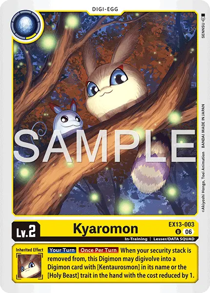 Digimon TCG Card 'EX13-003' 'Kyaromon'