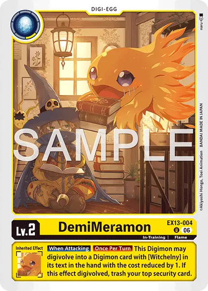 Digimon TCG Card 'EX13-004' 'DemiMeramon'