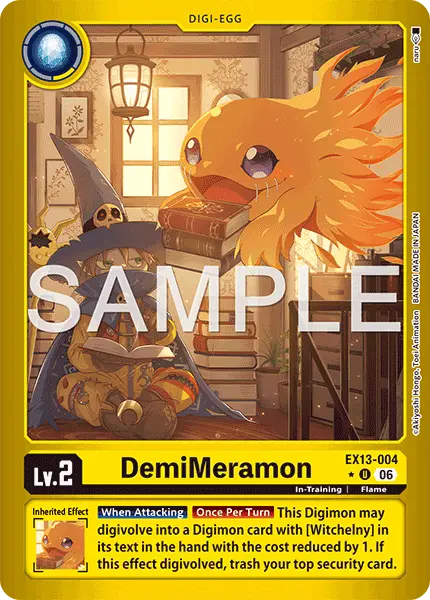 Digimon TCG Card 'EX13-004_P1' 'DemiMeramon'