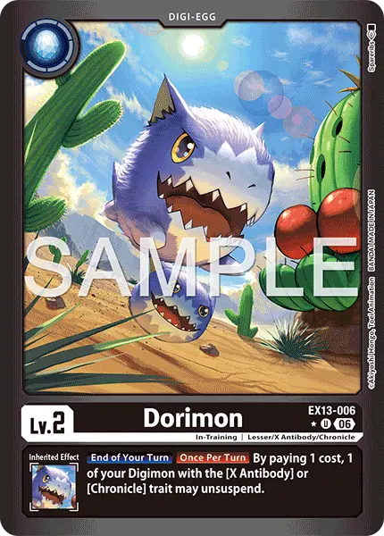 Digimon TCG Card 'EX13-006_P1' 'Dorimon'