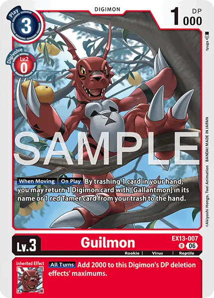 Digimon TCG Card 'EX13-007' 'Guilmon'
