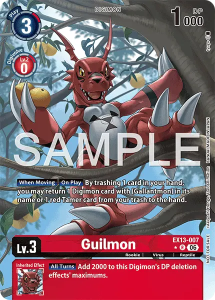 Digimon TCG Card 'EX13-007_P1' 'Guilmon'