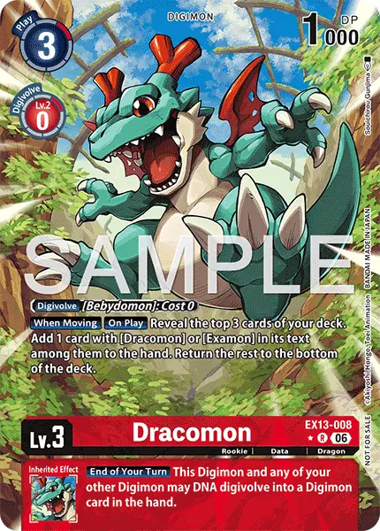Digimon TCG Card 'EX13-008_P1' 'Dracomon'